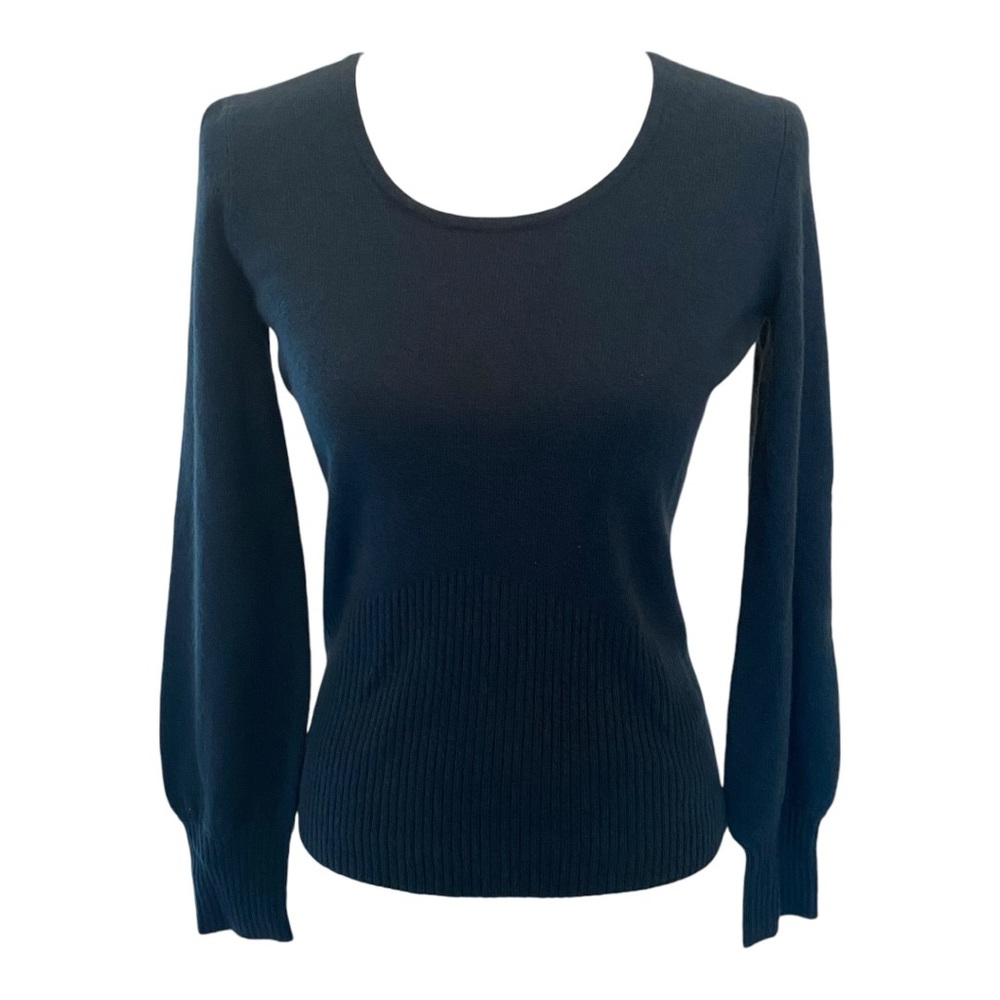 U-Knit cashmere sweater with puff sleeves
